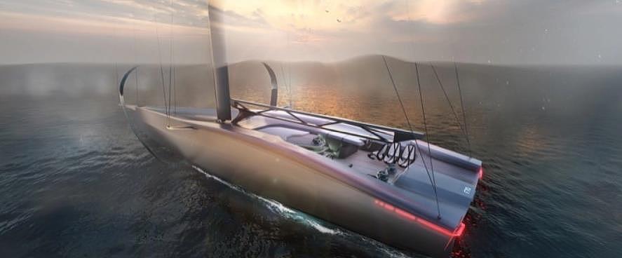 极具科技未来感！宾尼法利纳发布21米水翼概念帆船Persico F70 - 2