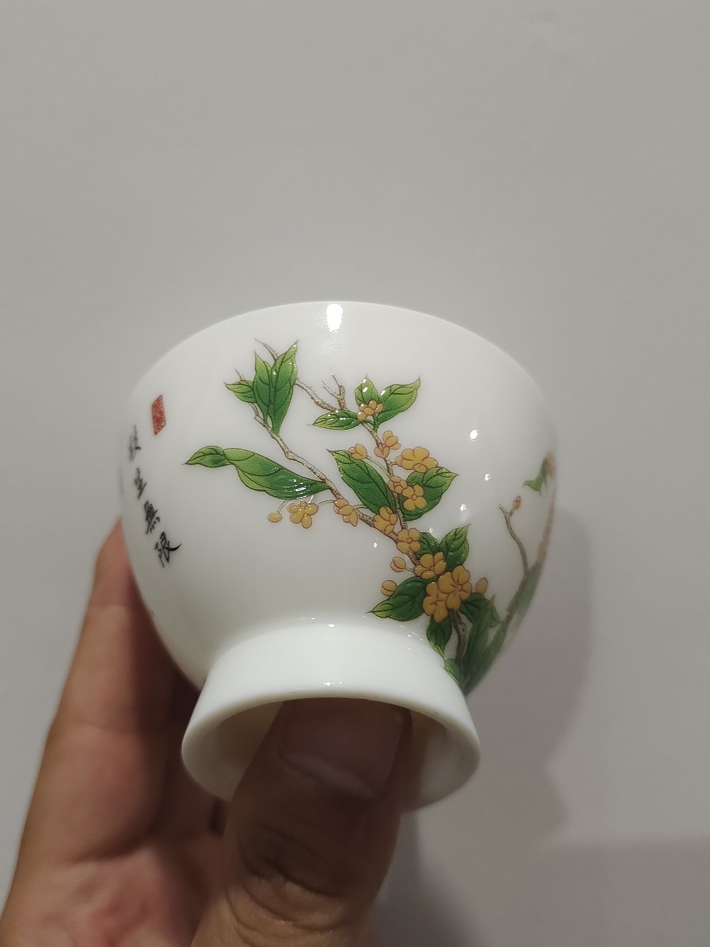 印象新十二花神陶瓷杯：富有花神‘绿珠’之美的桂花茶杯 - 5