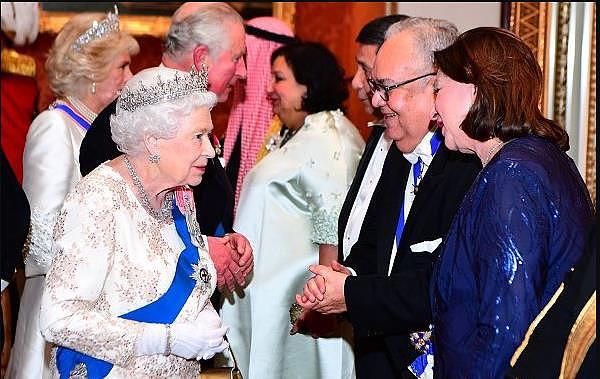 英皇室出席外交活动，伊丽莎白女王华丽出场，卡米拉凯特很有默契 - 4