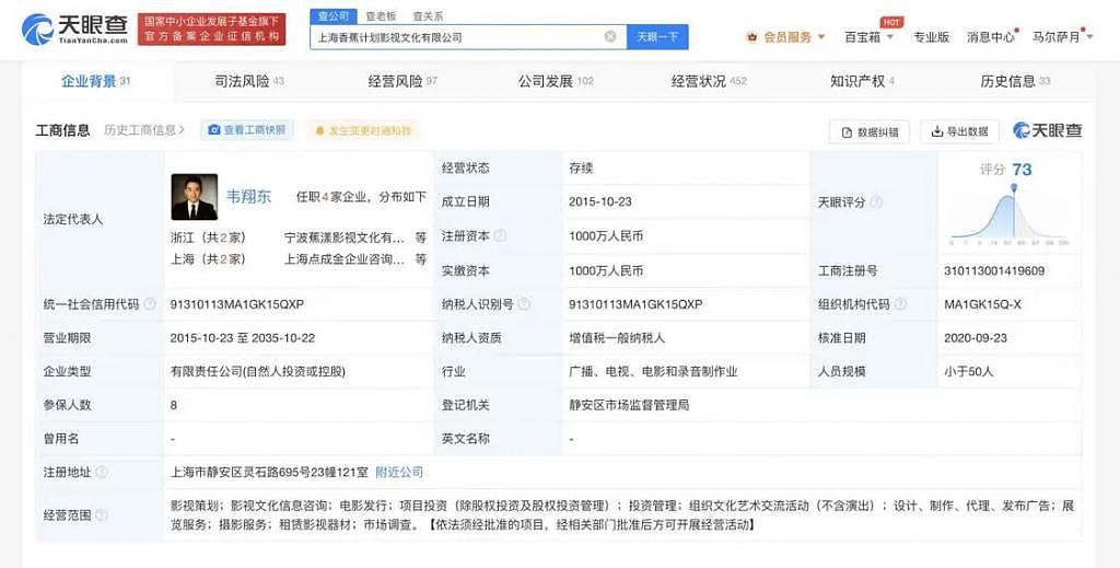 王思聪公司被强制执行 20 万 其持股比例 87.13% - 2