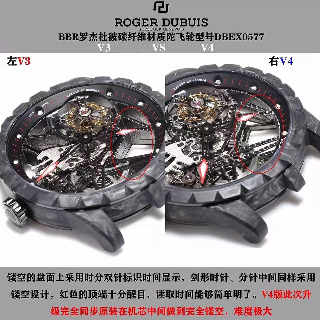 BBR罗杰杜彼王者系列碳纤维陀飞轮腕表升级V4版，艺术与时间的结晶 - 6
