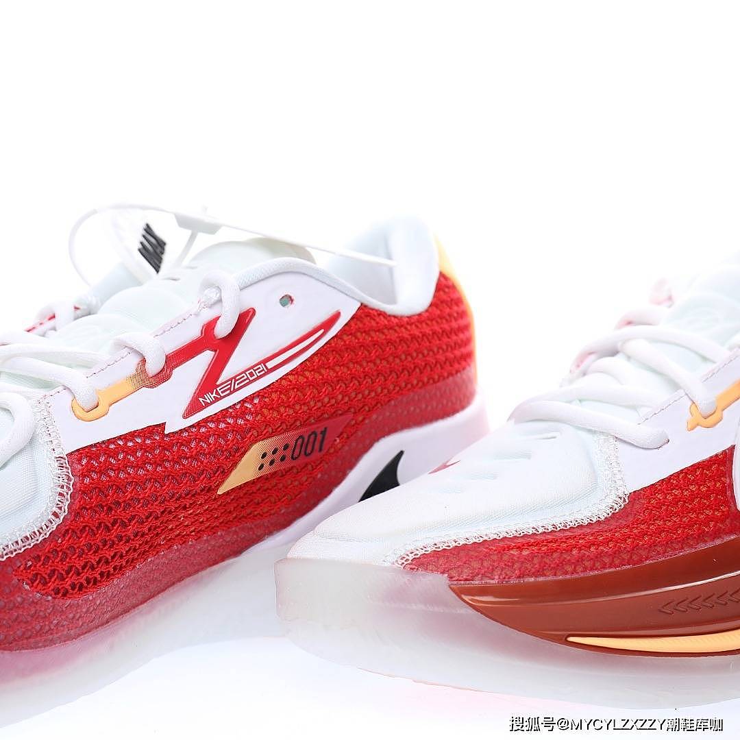 耐克Nike Air Zoom GT Cut EP Red/White/Gold超跑级低帮运动篮球鞋CZ0176-100 - 8