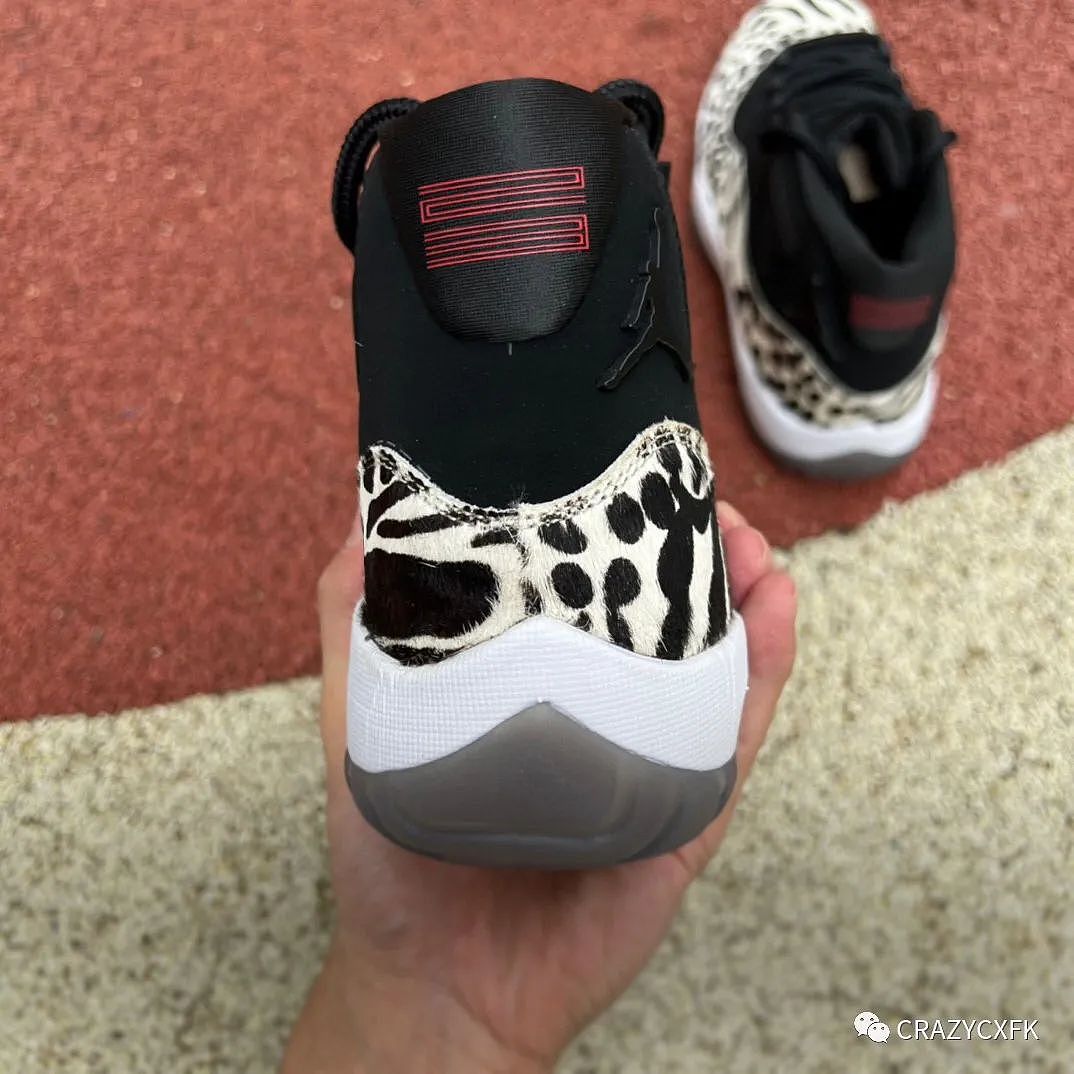 乔丹 Air Jordan 11 Animal Instinct 黑色豹纹斑马纹动物图案篮球鞋 - 3