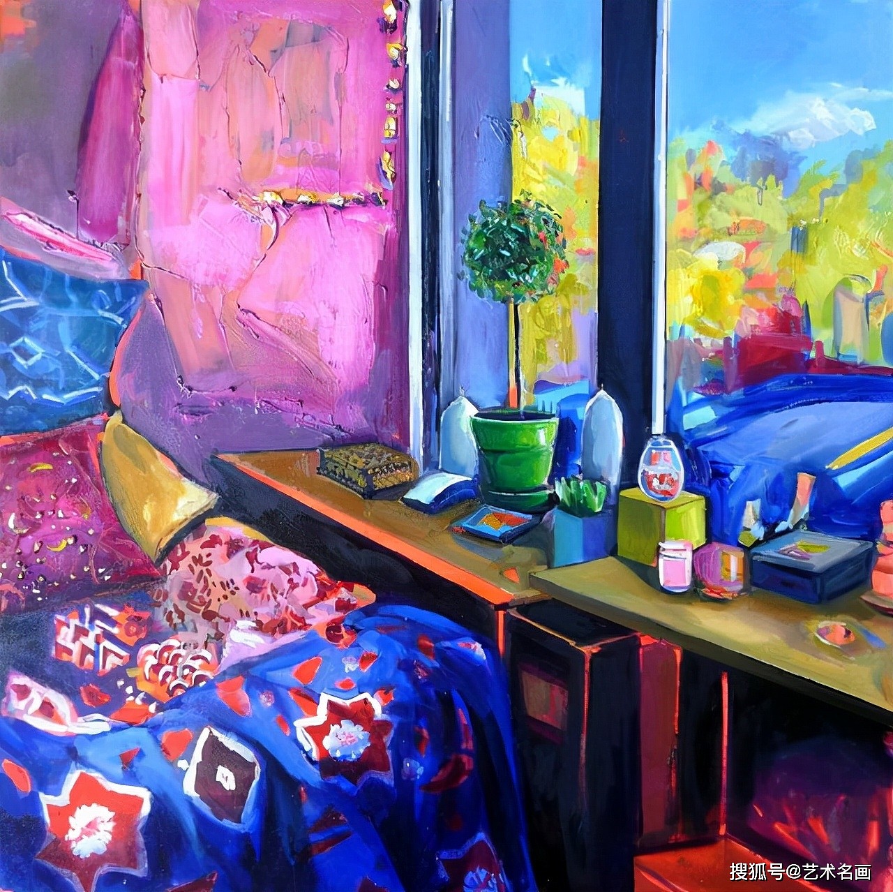 俄罗斯女画家 Ekaterina Popova大胆使用色彩绘画作品（油画） - 24