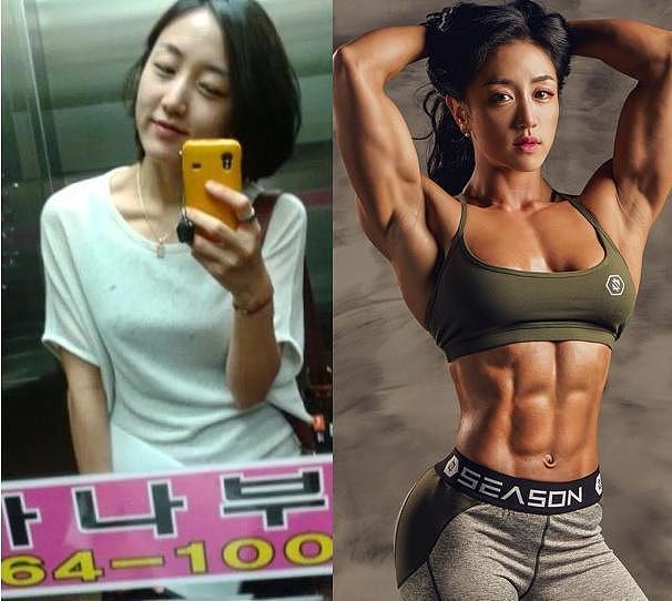 韩国实力派健身女神，清晰腹肌+健美身材，力量完虐小鲜肉 - 4