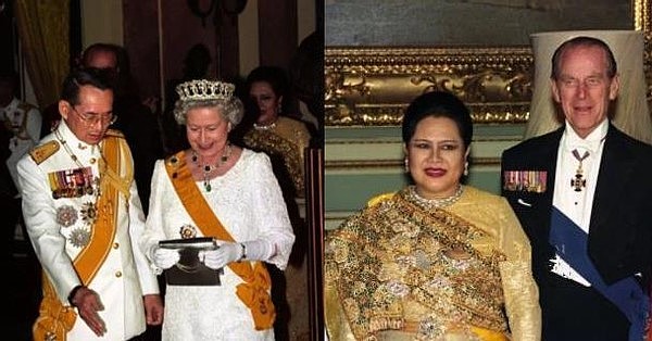 25年前英女王出访泰国，诗丽吉满身珠翠好耀眼，整容脸还是输了 - 4