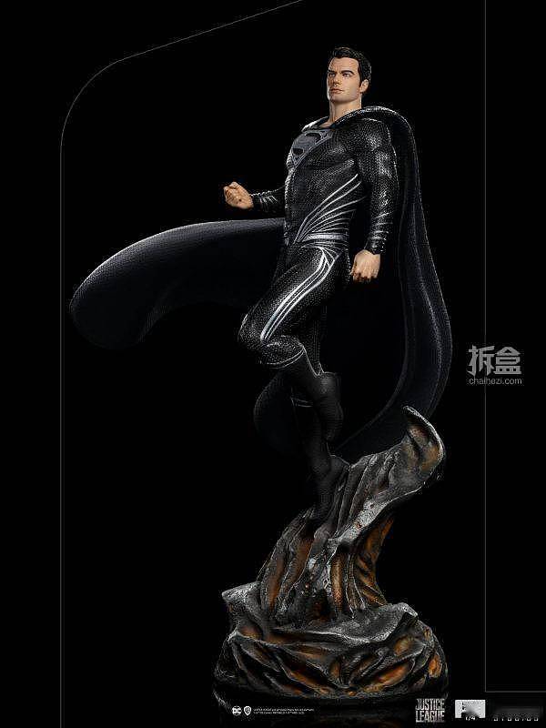 IRON STUDIOS 正义联盟扎导版 超人黑衣版 1/4比例雕像 - 2