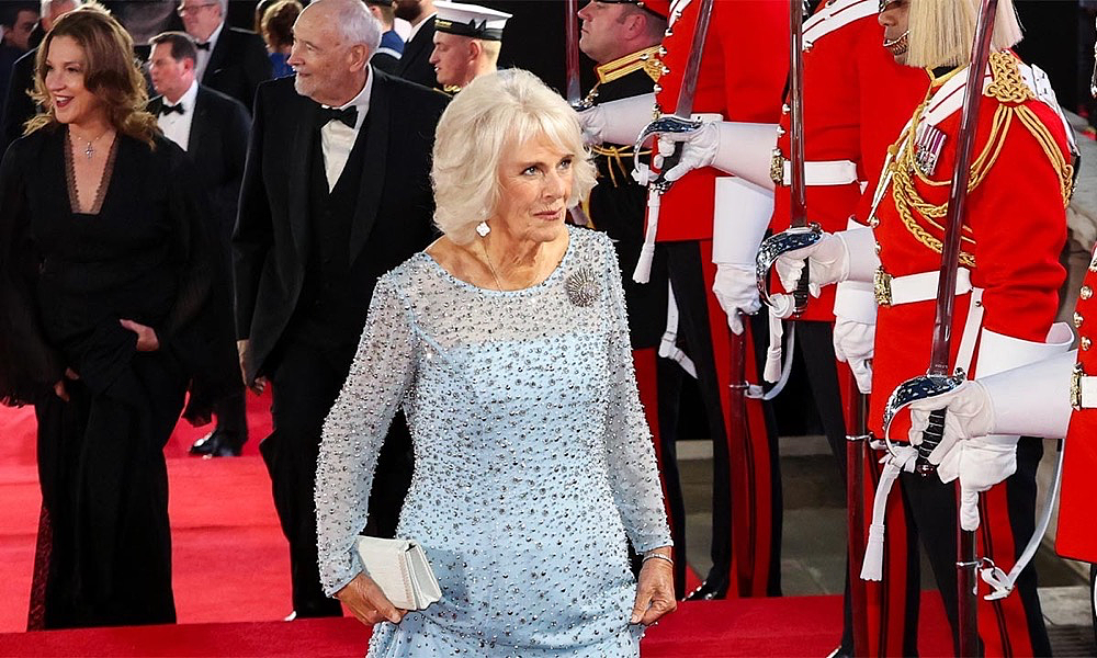 凯特穿金色闪耀全场，婆婆卡米拉也不逊色，74岁穿天蓝艾莎公主裙 - 7