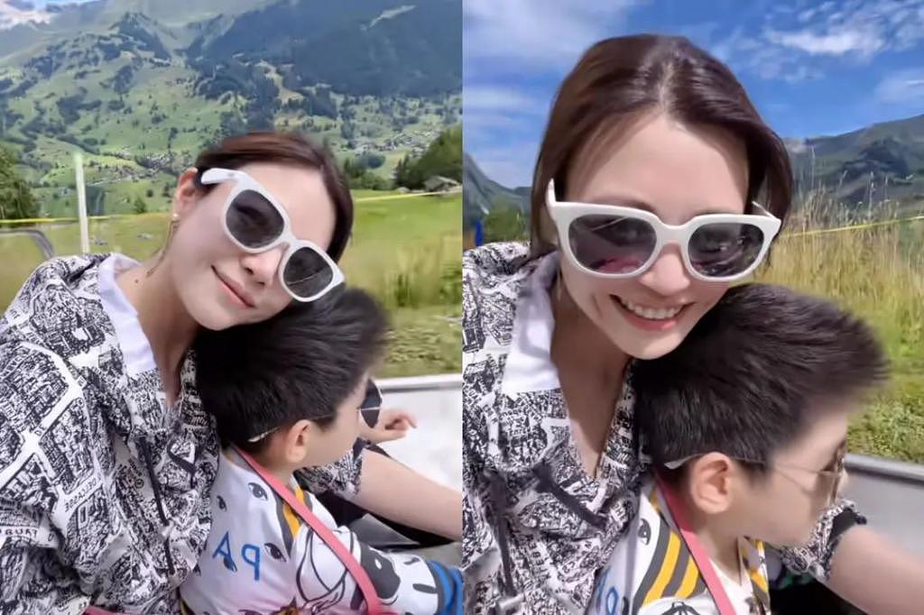 陈妍希带儿子瑞士度假，6 岁小星星玩滑车和陈晓如复制粘贴 - 3