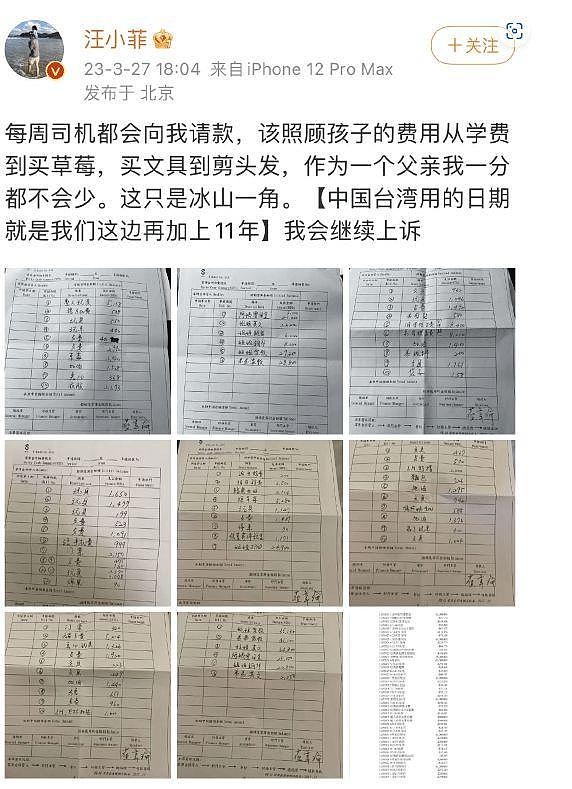 汪小菲晒七位数账单称会再上诉 大 S：判决就是回应 - 2