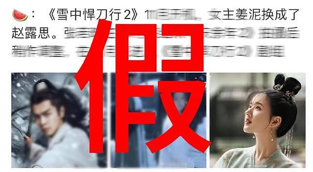 网传赵露思出演《雪中悍刀行 2》粉丝对接号否认 - 1