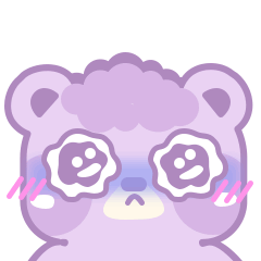 可爱的紫色小熊表情包
