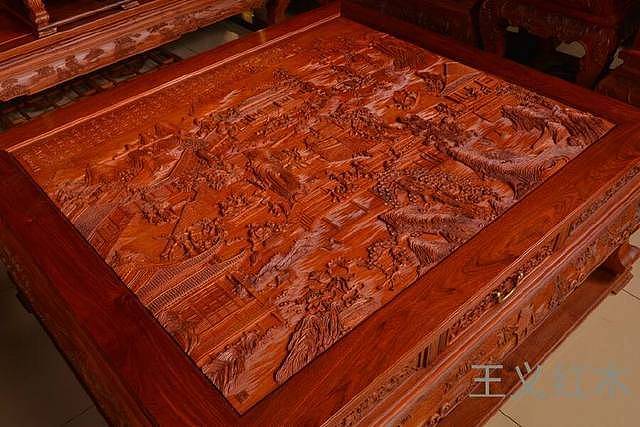 济宁王义红木家具它传承了中国的文化，大红酸枝沙发更是一件艺术品 - 6