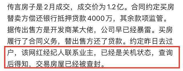 曝网红买 1.2 亿上海豪宅，过户时房产被查封卖家失联，白冰等躺枪 - 4