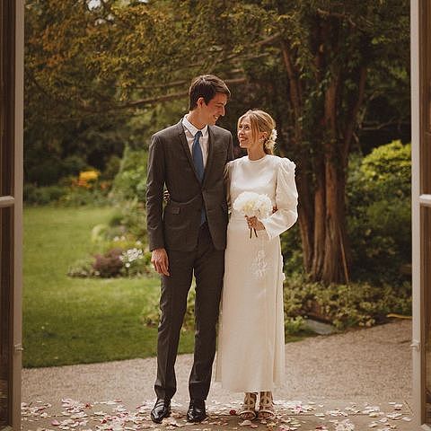 LVMH二公子Alexandre公开结婚喜讯！新娘穿上唯美Loewe婚纱、婚戒高贵典雅 - 6