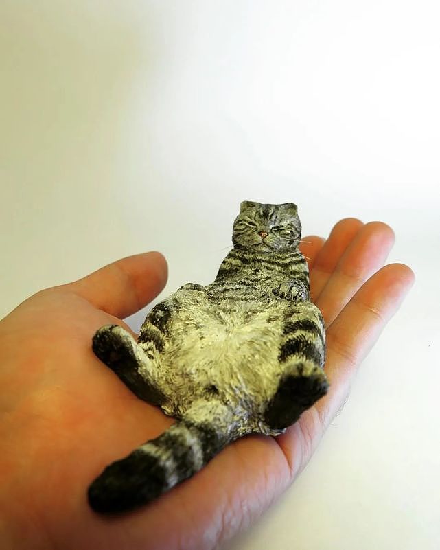 猫趣 | 为了帮铲屎官留下对猫咪的爱与回忆，她成为了一名猫咪雕刻艺术家 - 12