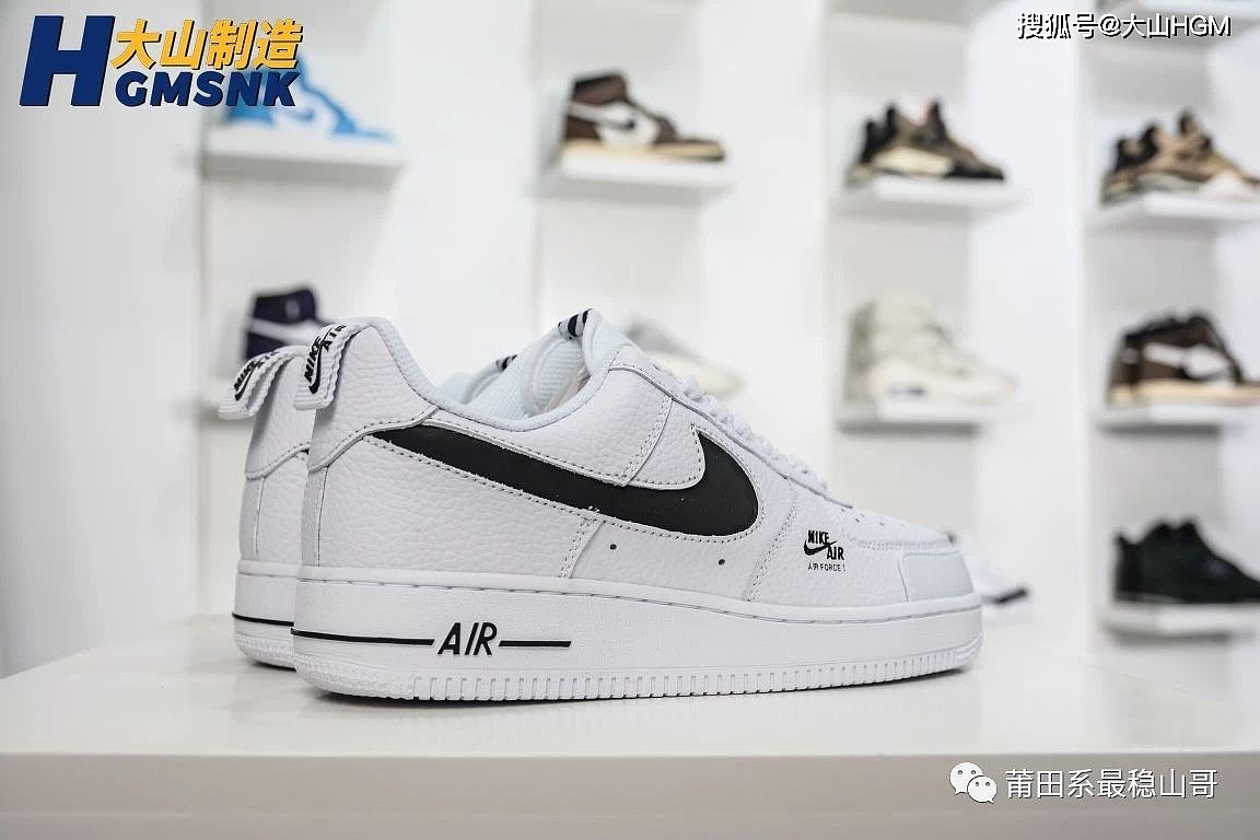耐克Nike Air Force 1 Premium“白黑反光”空军一号侧面板鞋货号：CV3039-105 - 5