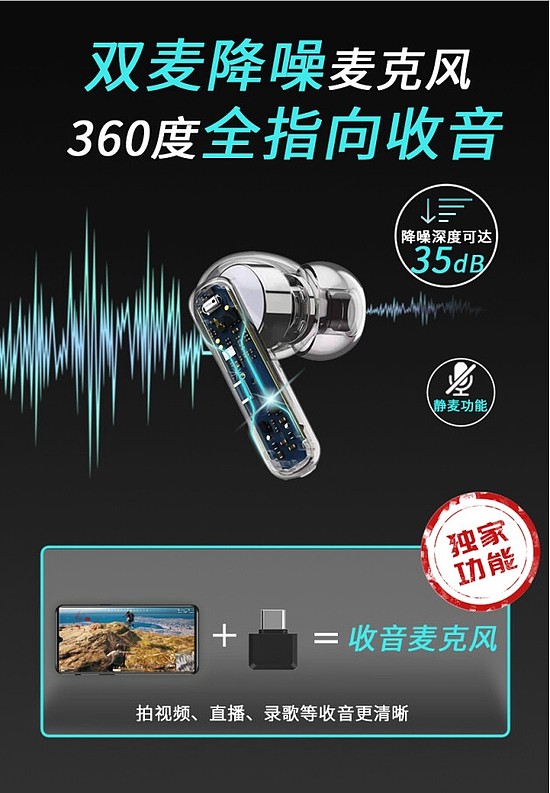 深圳市温菲达公司推出全球首款双无线双模式游戏耳机中间兔Sw4 - 5