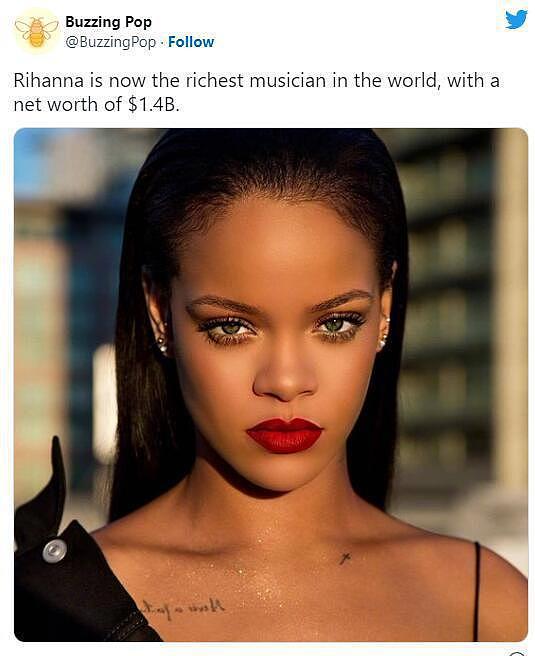 Rihanna 成为全球最富有歌手 身价 14 亿美元 - 2