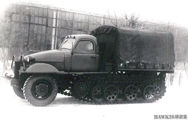 二战后苏联半履带卡车的探索 照搬德国经典结构 重叠负重轮设计 - 2