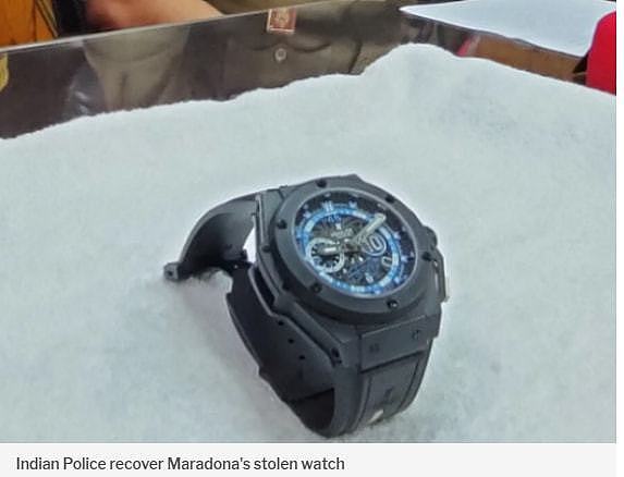 警方找回马拉多纳定制手表，价值26500美元 - 1