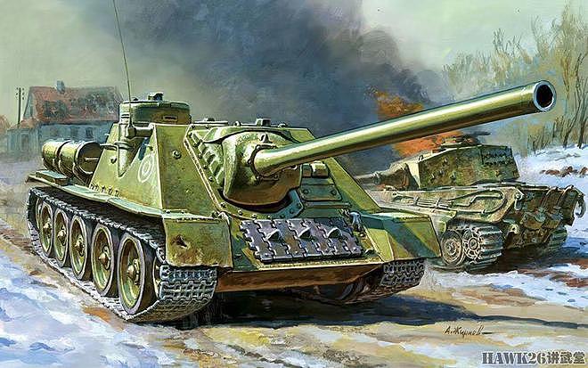 图说：SU-100自行反坦克炮 最强综合战斗力 德国重型坦克终结者 - 1