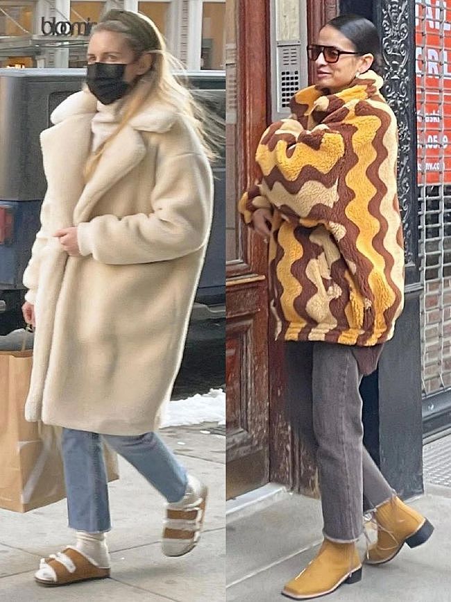 加绒外套在纽约挺受欢迎，搭配得很时髦，女人穿上能变霸气 - 4