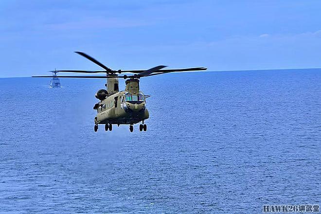 “支奴干”直升机降落在航母上 驻韩美军演练紧急情况的着舰作业 - 3