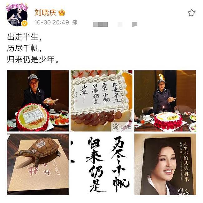刘晓庆喜迎69岁生日，脸部肿胀状态不佳，前一晚曾带货直播到凌晨 - 1