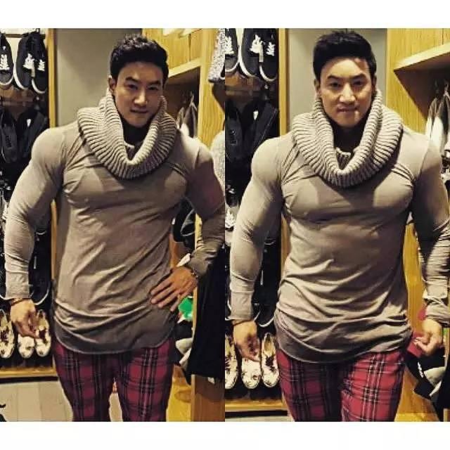 韩国肌肉男，被誉为“亚洲巨兽”，和妻子结婚被调侃是美女与野兽 - 2
