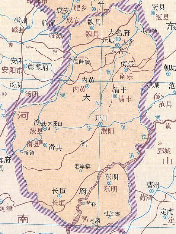 清朝，为使冀南一个镇能正常运转，把河流改了道、省界进行了调整 - 1