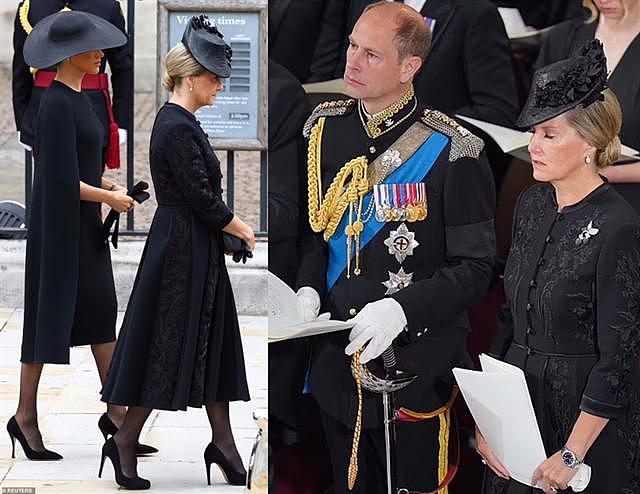 最受女王宠爱的儿媳，一改低调，穿着加急赶制的礼服参加女王葬礼 - 8