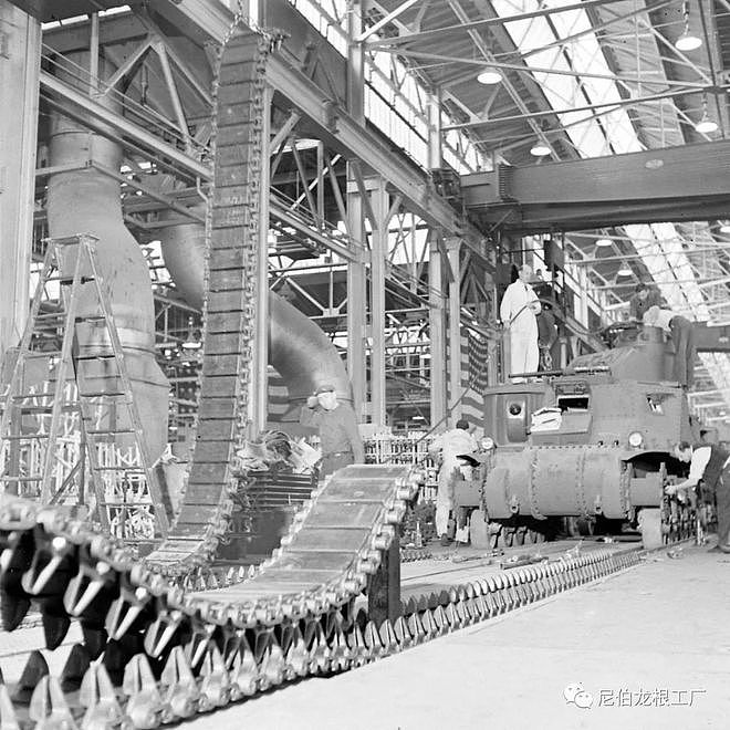 汽车城日常：二战美军M3中型坦克的生产线留影 - 20