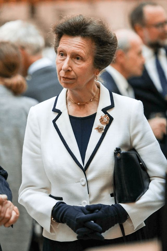 英国71岁安妮长公主重穿旧衣！中国红唇色显白显年轻，最多50岁 - 4
