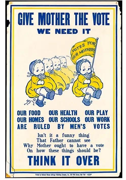 海报性别政治：从英国到美国，那些赞同与反对女性投票权的声音 - 3