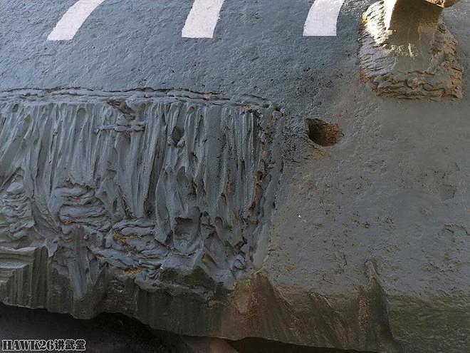 苏联IS-3重型坦克的特殊痕迹 榴霰弹留下有趣线条 疑似实战损伤 - 3
