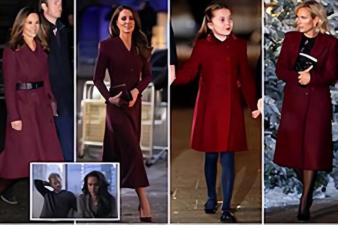 凯特真智慧，圣诞音乐会穿勃艮第红，不仅秀了时尚还疑似回应梅根 - 10