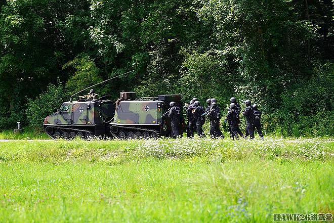 德国军警举行联合反恐演习 搜剿逃入山地的恐怖分子 装甲车很重要 - 12