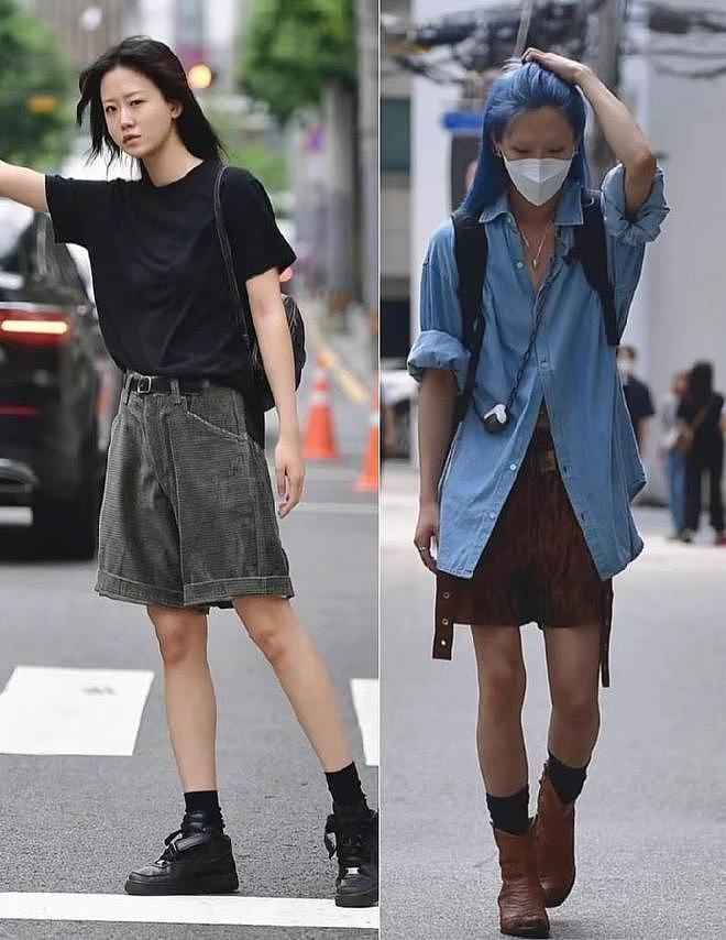 韩国妹子也喜欢穿短裤，美得张扬还大方，气场看着不一般 - 7