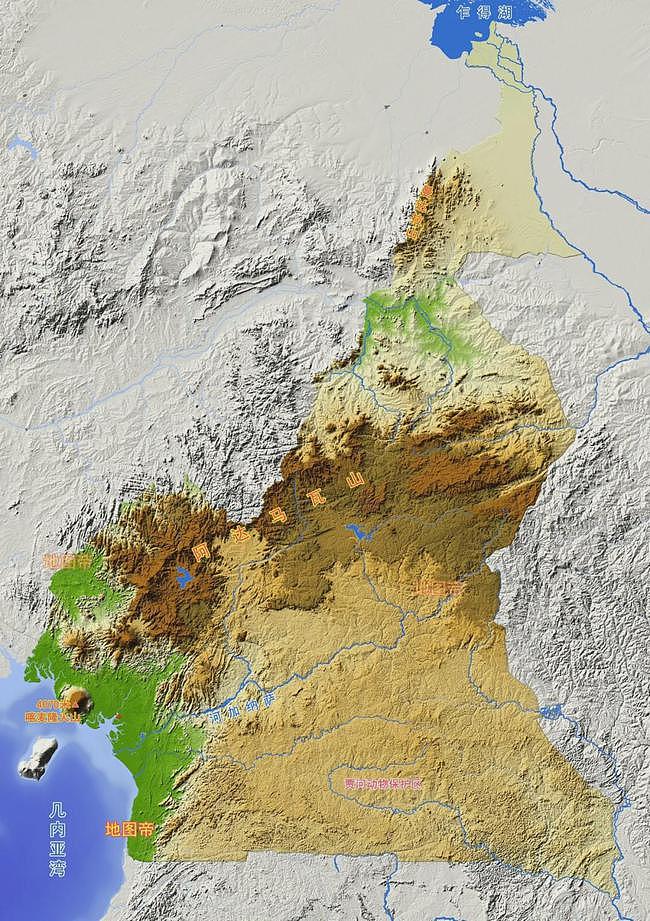 喀麦隆头上长600公里长的鹿角？将尼日利亚和乍得顶得不相连 - 9