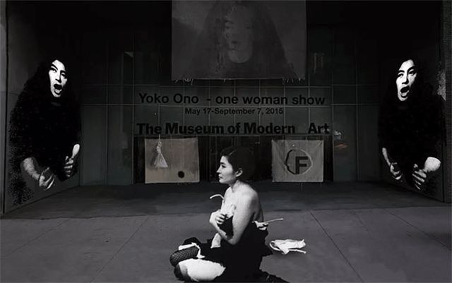 日本女行为艺术家，将自己和一把剪刀交给观众，让他们自由发挥 - 5