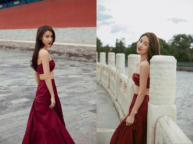 贾青化的妆看着太浓了，可配红色裙子还挺美艳，看着很有气场 - 8