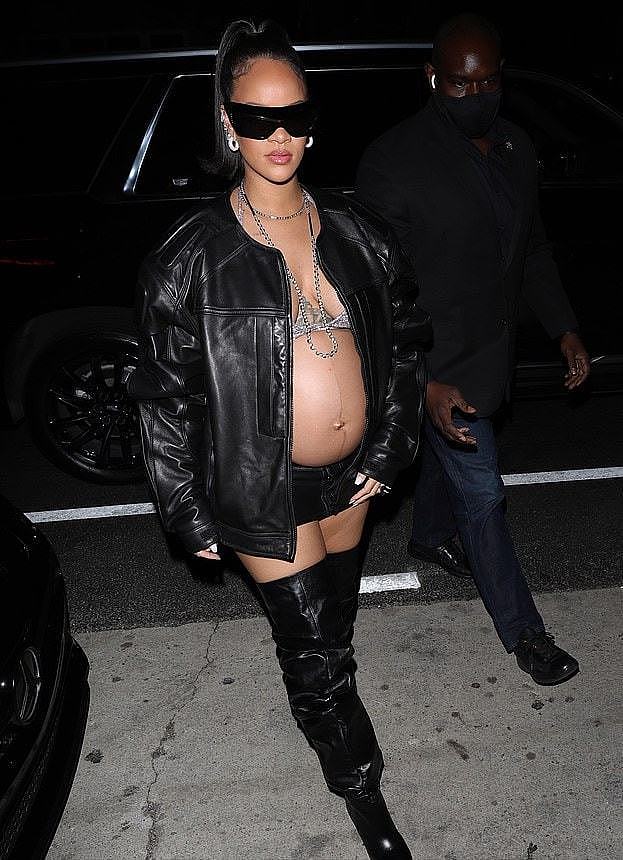 孕妈蕾哈娜太难！黑人男友涉嫌枪击案被捕，她露9个月孕肚真高调 - 5
