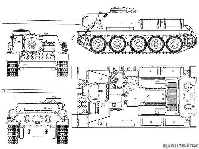 图说：SU-100自行反坦克炮 最强综合战斗力 德国重型坦克终结者 - 8