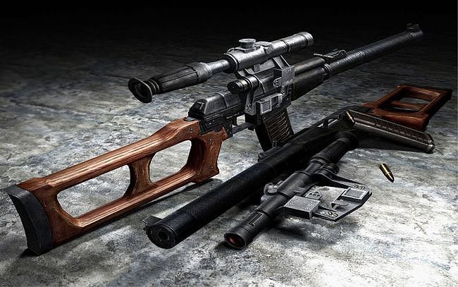 它是AK47突击步枪的放大版本：SVD狙击步枪 - 7