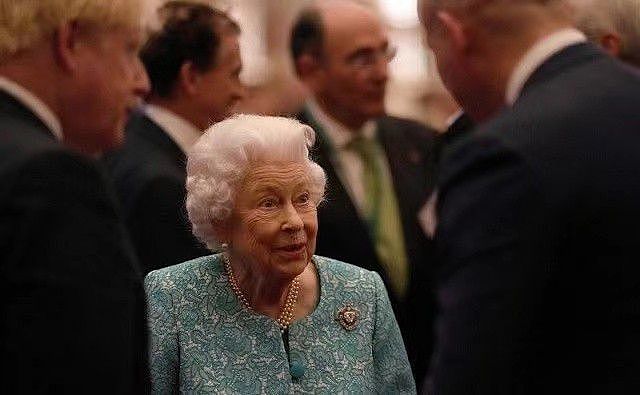 95岁英女王会见加拿大美女总督！穿印花裙好优雅，背脊驼得太严重 - 12