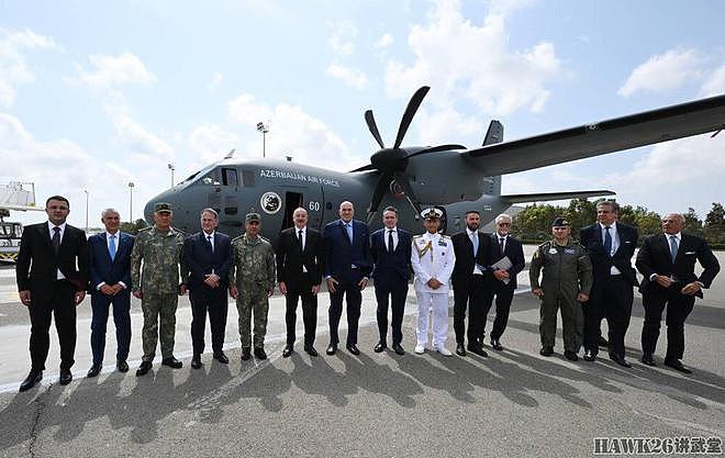 阿塞拜疆空军接收第一架C-27J NG运输机 总统阿利耶夫出席仪式 - 7