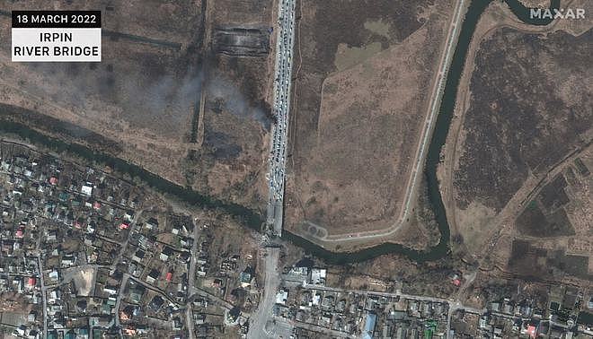 卫星图像显示俄军在基辅西北建防御工事 以保护阵地 - 2