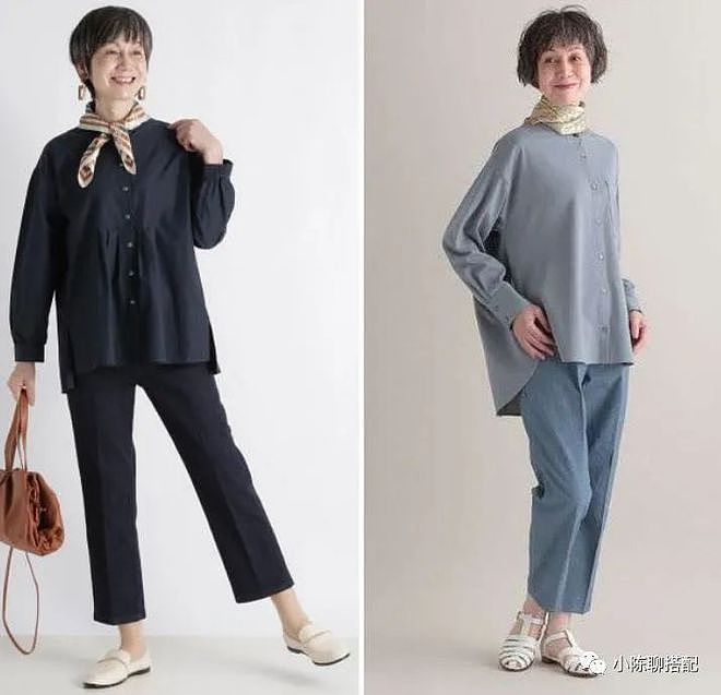 会打扮的女人越老越优雅，“烟管裤+平底鞋”奶奶们穿好美 - 8