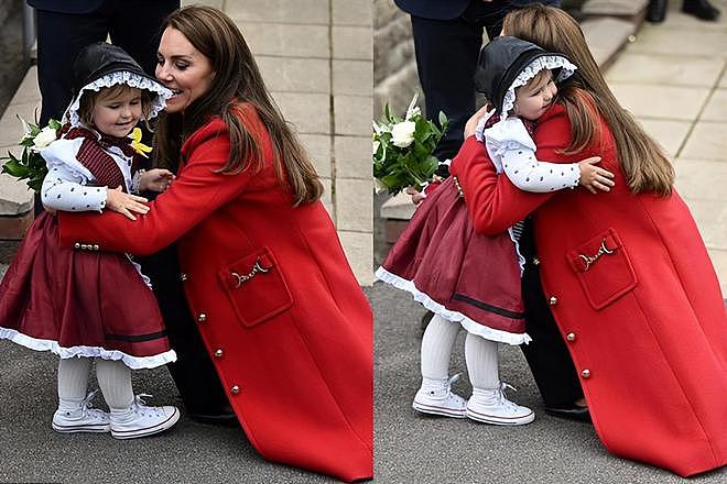 凯特王妃好有心，穿着戴妃访问威尔士时的同色红衣，大气又博好感 - 5